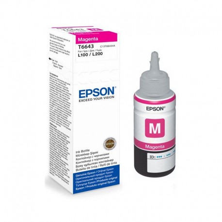 Bouteille d'encre originale Epson T6643 - Magenta - C13T66434A - Jacaranda Tunisie