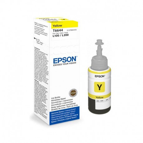 Bouteille d'encre originale Epson T6643 - Jaune (Yellow) - C13T66444A - Jacaranda Tunisie