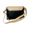 Sac a main - Simili cuir - Noir Beige - Jacaranda Tunisie