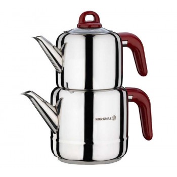 Theiere Hera Korkmaz A048-02 Rouge - Inox