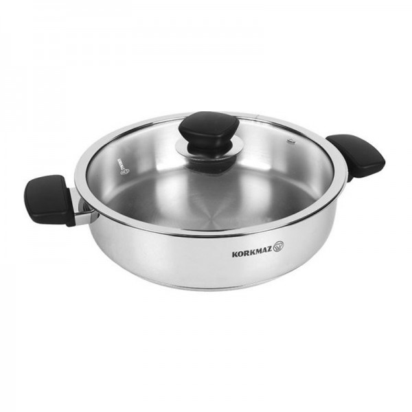 Sauteuse Korkmaz Shalow Kappa 24 cm - Noir