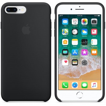 Coque en silicone Noir Apple iPhone 8 Plus