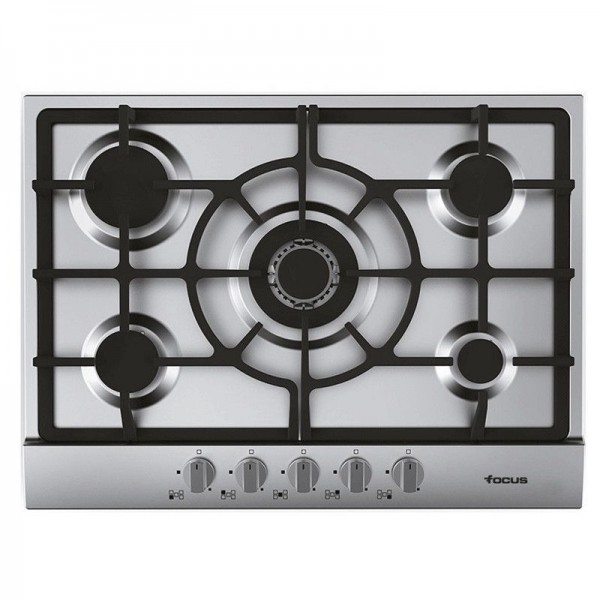 PLAQUE DE CUISSON FOCUS F478X 5 FEUX 70 CM INOX