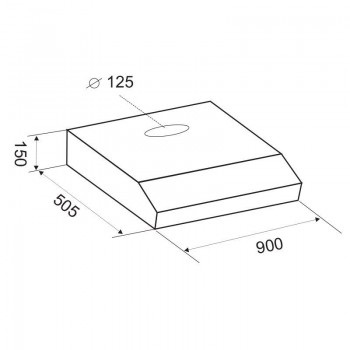 HOTTE CASQUETTE FOCUS 90 CM F902X INOX