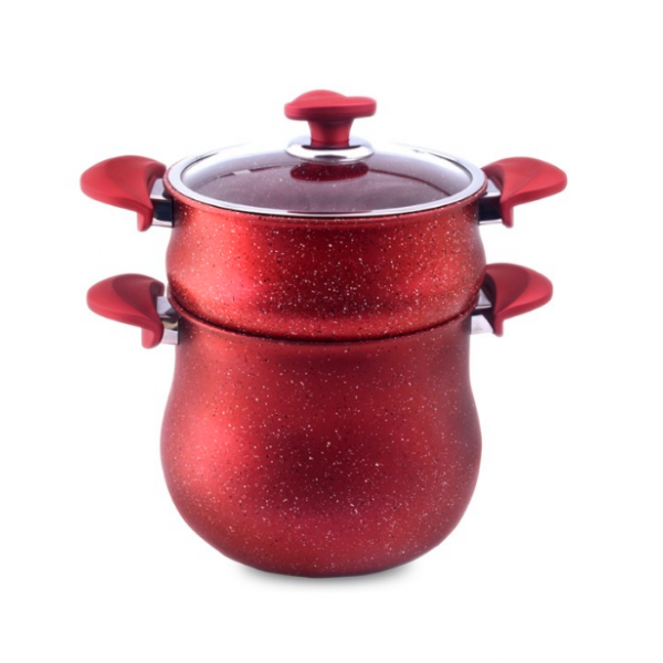 Couscoussier Granite OMS 6,3L - Rouge