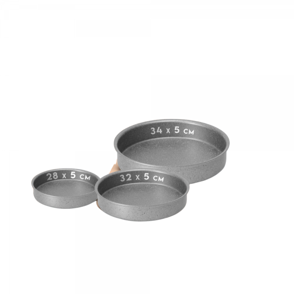 Set De 3 Plats Four Rond OMS - Gris Granite Tunisie