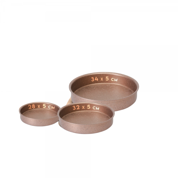 Set De 3 Plats Four Rond OMS - Bronze Granite Tunisie