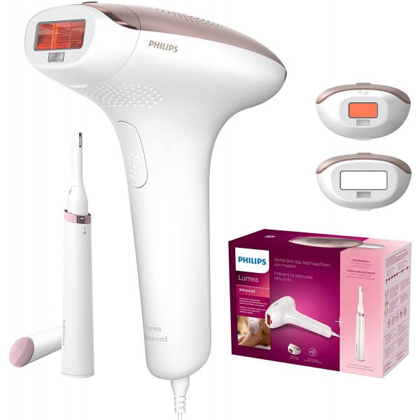 Philips Lumea Advanced Ipl Épilateur avec 2 embouts pour le corps, le visage & 1 tondeuse de précision pour les câbles