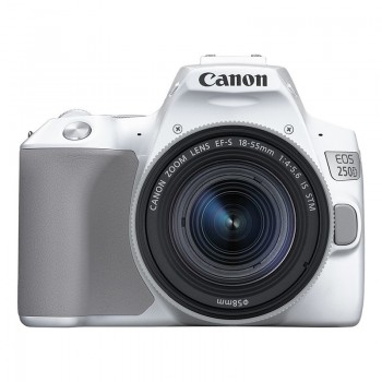 Appareil photo Reflex Canon EOS 250D 4K Wifi + EF 18-55mm IS STM - Blanc