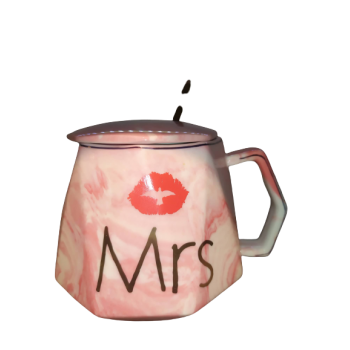 Mug Mrs en rose marbré