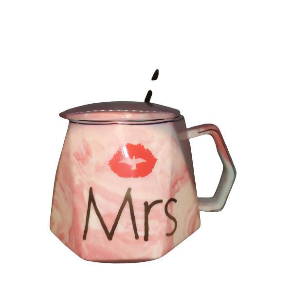 Mug Mrs en rose marbré